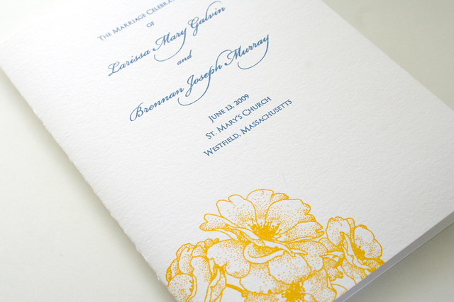 Folded Wedding Program things are better with a parrott