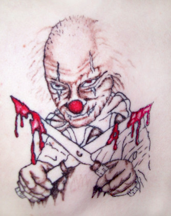 Evil Clown Tattoos on Evil Clown Unfinished   Flickr   Photo Sharing