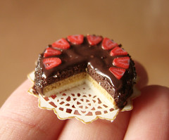 Miniature Dollhouse Food - Three Layer Cake