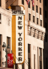 blade sign, New Yorker Hotel (1930), 481 Eighth Avenue, New York, New York by lumierefl, on Flickr