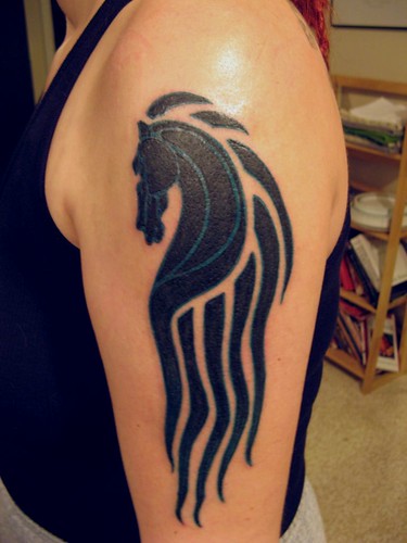 Horse Tattoo Design on Arm