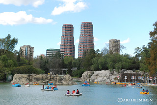 Chapultepec park with Polanco towers