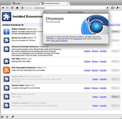 Mac Chromium 4.0.238.0 (31119) - Extensions