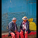 Old men in street, Todos Santos, Guatemala