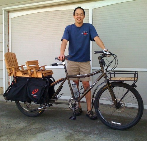The innovative Mr. M and his very customized 18" Surly Big Dummy