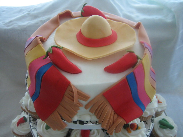 Mexican Themed Wedding Cake 