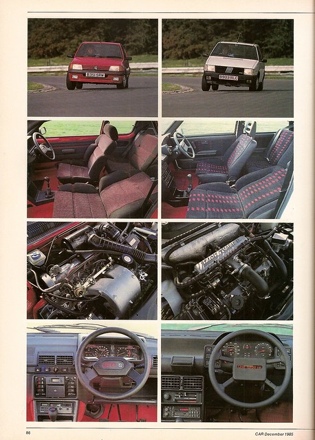 Peugeot 205 GTi Fiat Uno Turbo iE Twin Test 1985 7 Fiat B903 RLC