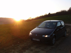 My FIAT Punto at sunset