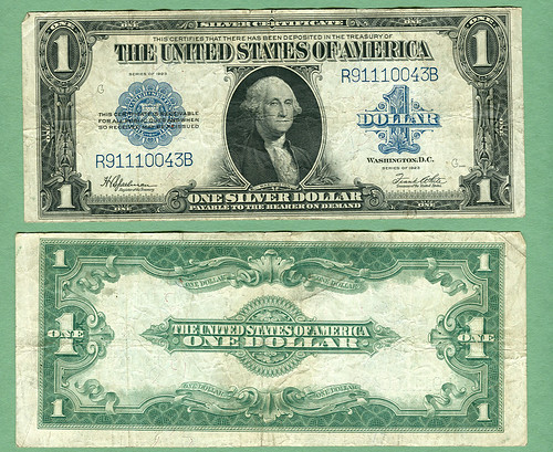 Series 1923 U.S. 1$ Silver Certificate, Friedberg #237, S/N R91110043B by LostBob Photos
