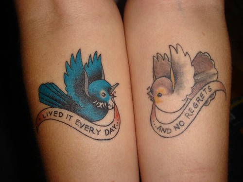 I love the Sailor Jerry style traditional swallow tattoos but I wanted them