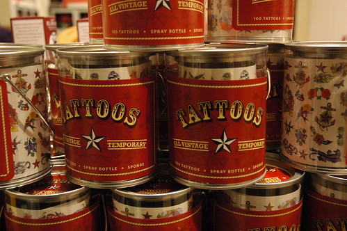 Can 'O' Tattoos, All Vintage Temporary tattoos, for those who have everything, random shopping, Seattle, Washington, USA