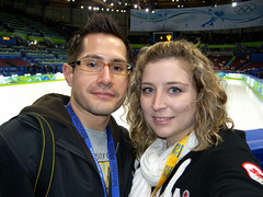 John and Me at Pairs Figure Skating (standing at our wicked seats)