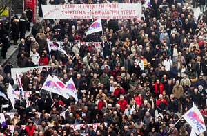 Workers in Greece have demonstrated in the millions against the austerity measures imposed by the government resulting from the world economic crisis gripping the capitalist system globally. Another general strike was held on March 11, 2010. by Pan-African News Wire File Photos