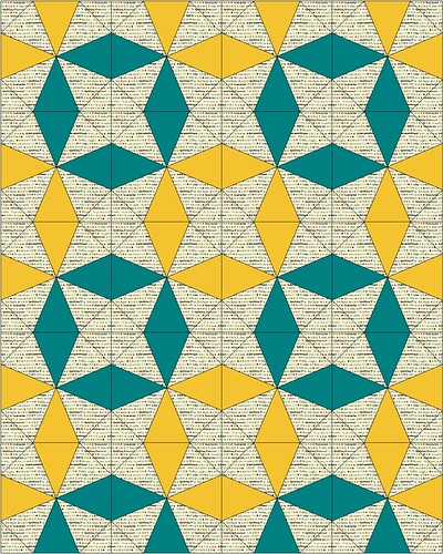 Kaleidoscope quilt in selvages