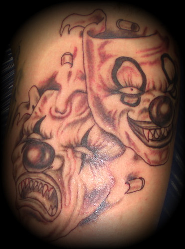 Evil clowns Tattoo Smile Now Cry Later Masks