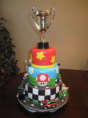 Mario Birthday Cake on Tier Mario Kart Cake