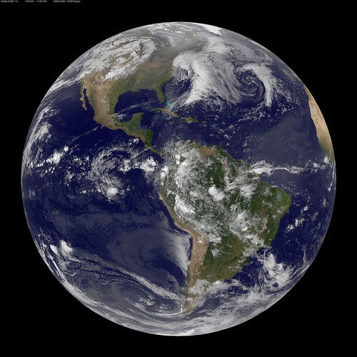 NASA GOES-12 Full Disk view March 30, 2010