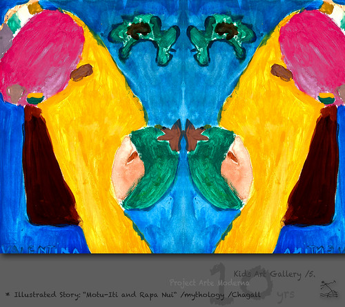 KidsArt 10yrs) _5* illustrated story: "Motu-Iti and Rapa Nui" /mythology /Chagall by SeRGioSVoX