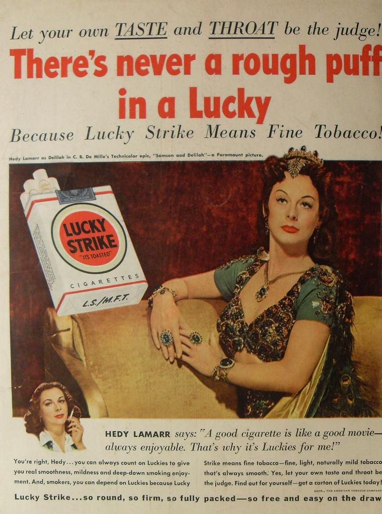 CIGARETTE ADS IN THE 1950S