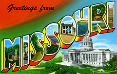 Missouri Large Letter Postcards