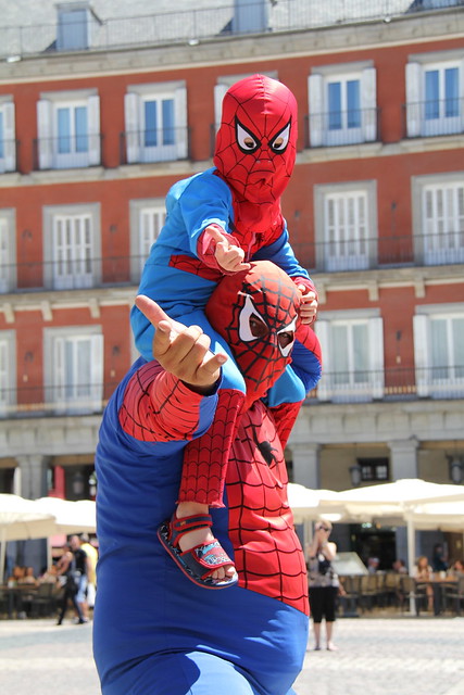 El Gordo Spiderman, Plaza Mayor, Spain, Madrid
