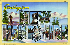 New Hampshire Large Letter Postcards