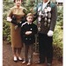 1965, SchÃ¼tzenkÃ¶nigspaar Anna und Hans Niesen mit Sohn Hans-Peter, SW100