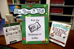 library display of personal finance books