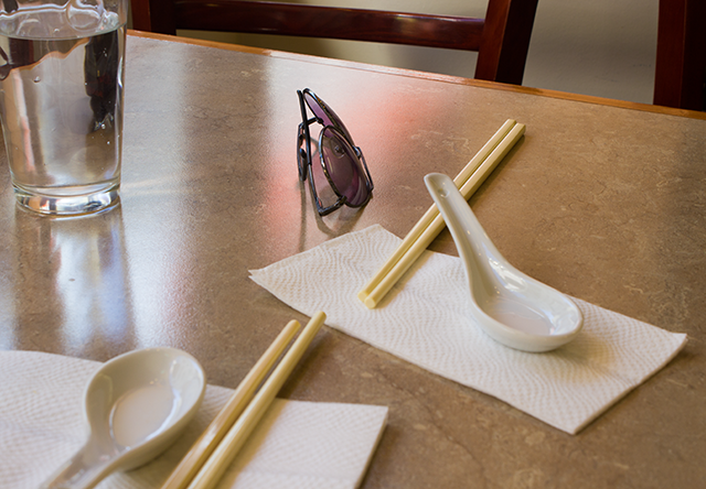 sunglasses on the table