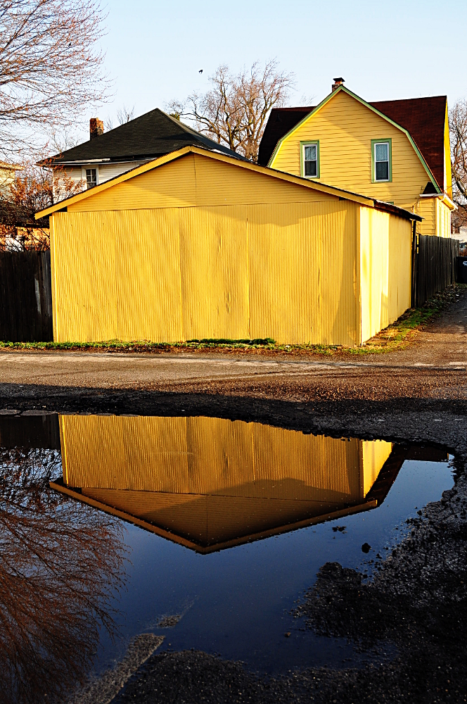 Yellow Garage Reflection