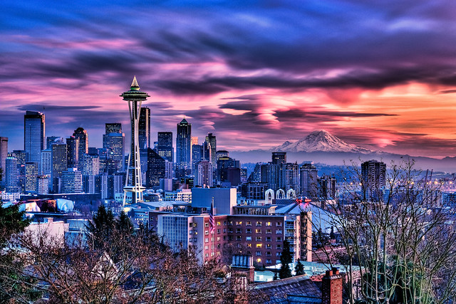 Blazing Seattle Sunset