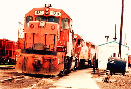 Former Detroit, Toledo & Ironton Railroad EMD roadswitchers at the former GTW Elsdon Yard site. Chicago Illinois. June 1984. by Eddie from Chicago