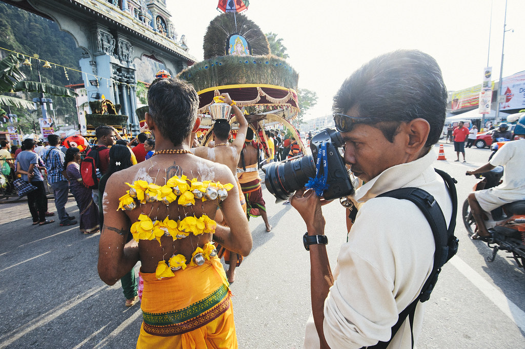 The Photographer in Action | Thaipusam