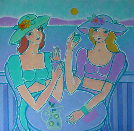 Summer Time -Two Girls-5x5-Color Change