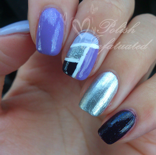 purple ombre nail art