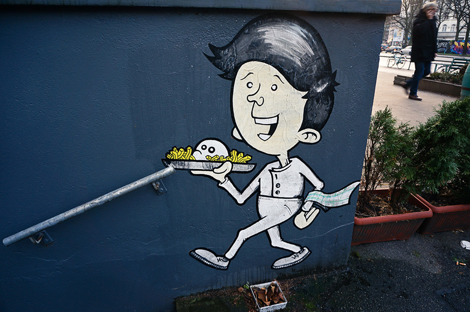 Street Art-Künstler Gerdt – Kartoffeltierchen