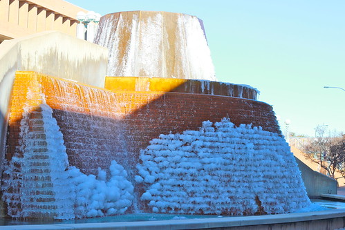Frozen Fountains on Campus