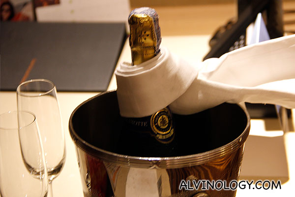 Chilled champagne!