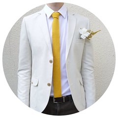 Yellow Knit Tie