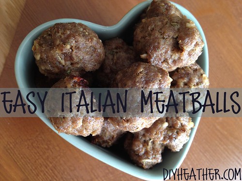 easy Italian meat balls by Heather Says