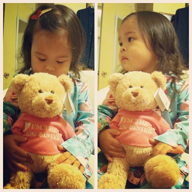 Thank you Sam and Matt for the adorable "big sister" bear! Mio loves it. â¤