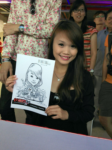caricature live sketching for NTUC U Grand Prix Experience 2013 - 22