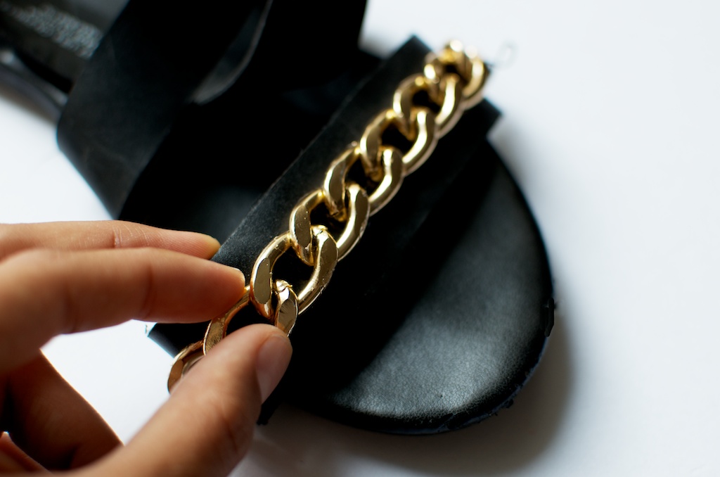 diy chain trimmed flats pic (2)