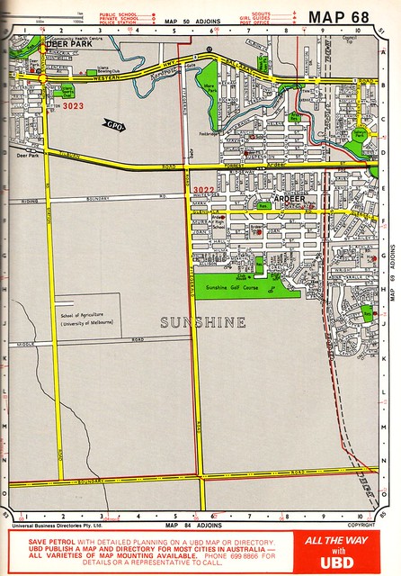 Map of Ardeer from the 1983 UBD Melbourne directory: Edition 26, Map 68