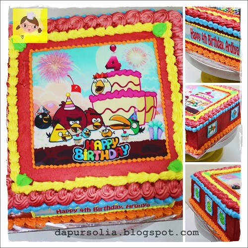 Opera Cake with Angry Birds Edible Image