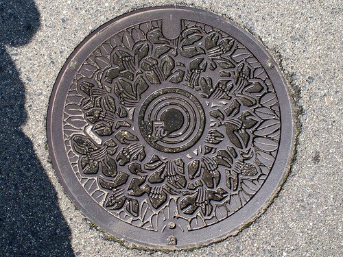Kawajiri Hiroshima , manhole cover （広島県川尻町のマンホール）