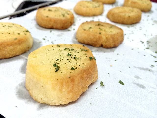 Parmesan Shortbread, first thing that's done with my new oven. :)