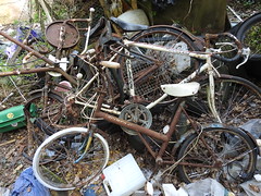 Bicycles, Pontrhydyrun Halt, Cwmbran 9 April 2017