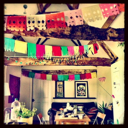 The scene at the Orchard Cottage #Airbnb this morning. Where it's always a fiesta.