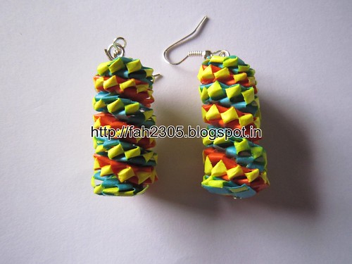 Handmade Jewelry - Paper Lanyard  Earrings (Twisted Non)  (3) by fah2305